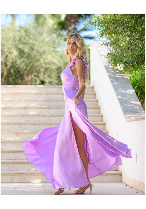 LONG SATIN DRESS MISS MAX MISS MAX | dress | 6387041